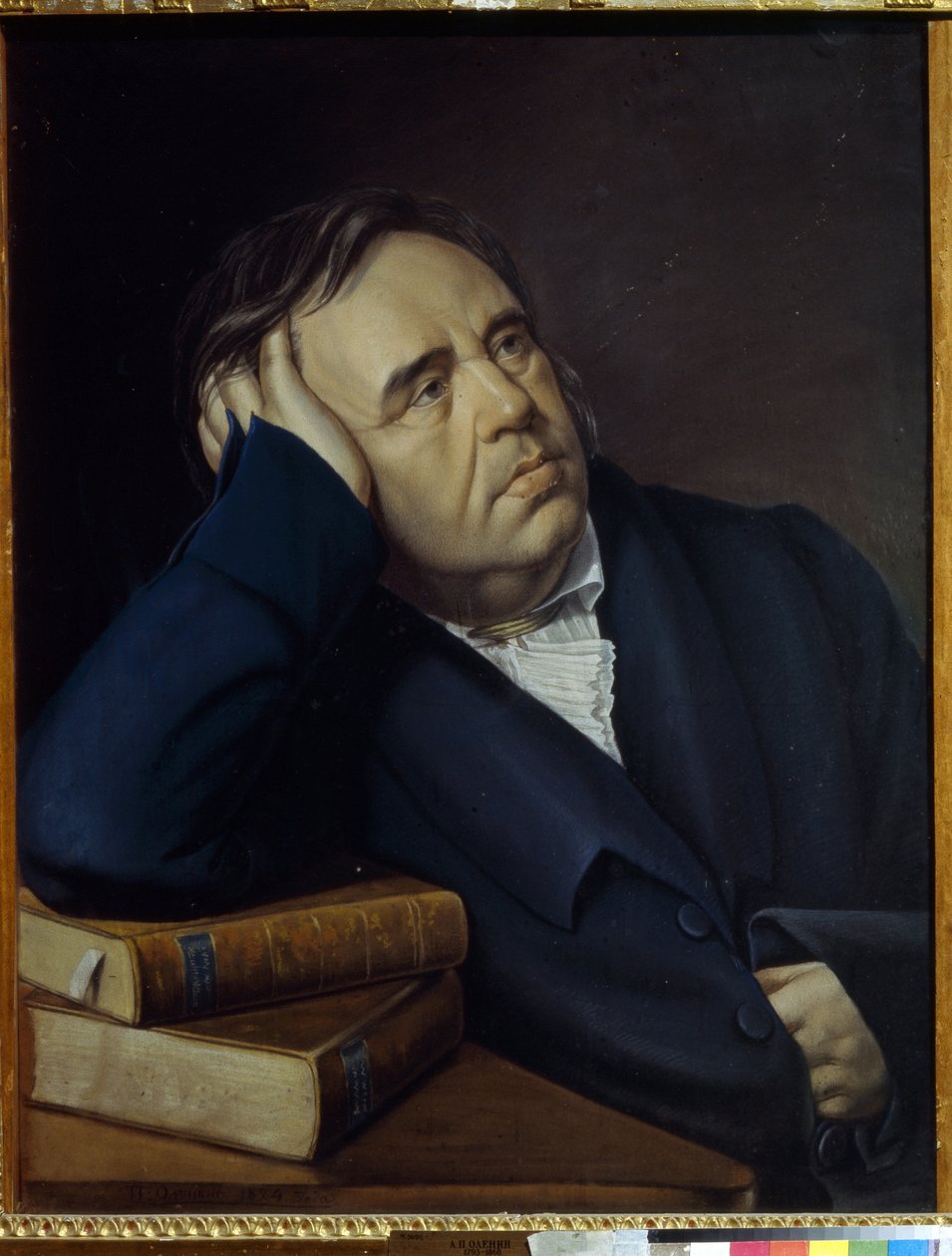 Ivan A. Krylov (1769-1844) meseíró portréja (I. A. Krylov fabulista portréja). Pjotr ​​Alekszejevics Oleninin (1828-1855) munkája, pasztell, papír alkotó: Pyotr Alexeevich Olenin