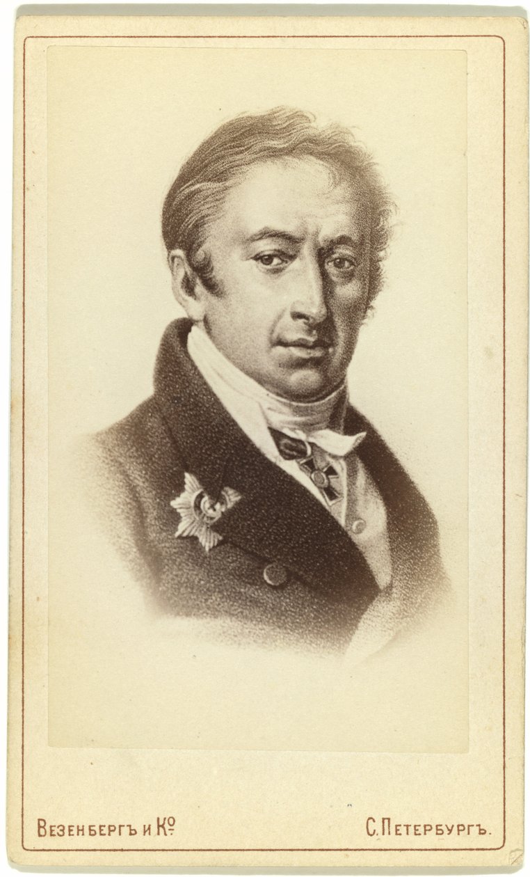 Nikolay M. Karamzin szerző és történész portréja 1766-1826 alkotó: Pyotr Fyodorovich Borel
