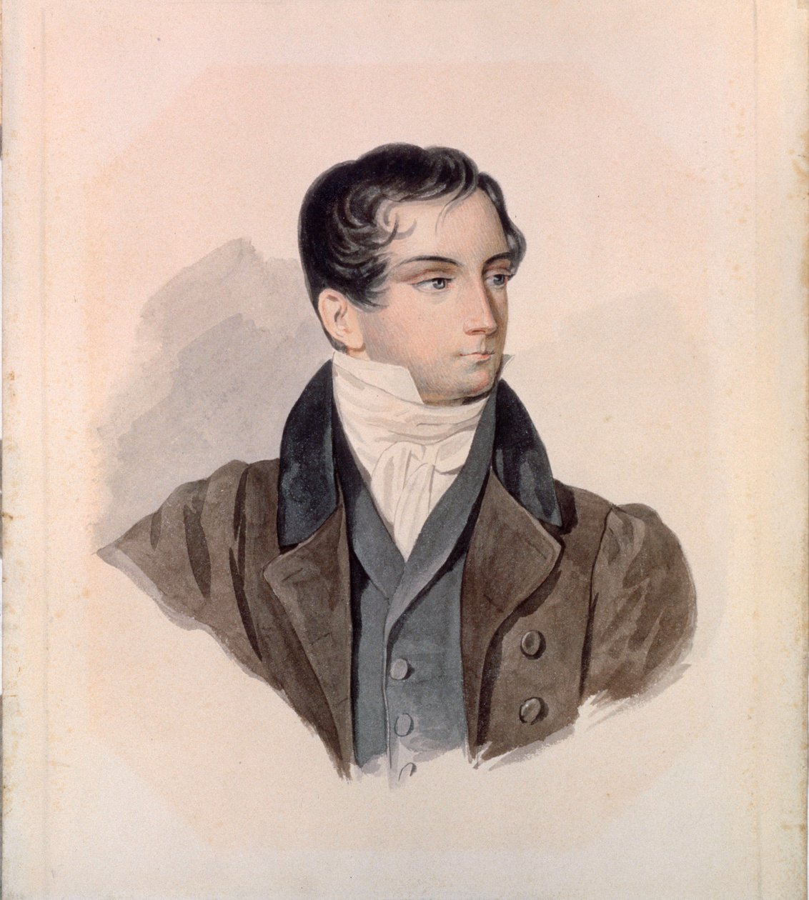 Dimitri (Dmitri) Venevitinov (1805-1827) költő portréja. Pjotr ​​(Piotr) Fjodorovics Szokolov (Pierre Szokolov) (1791-1848) alkotása, akvarell papíron alkotó: Pyotr Fyodorovich Sokolov
