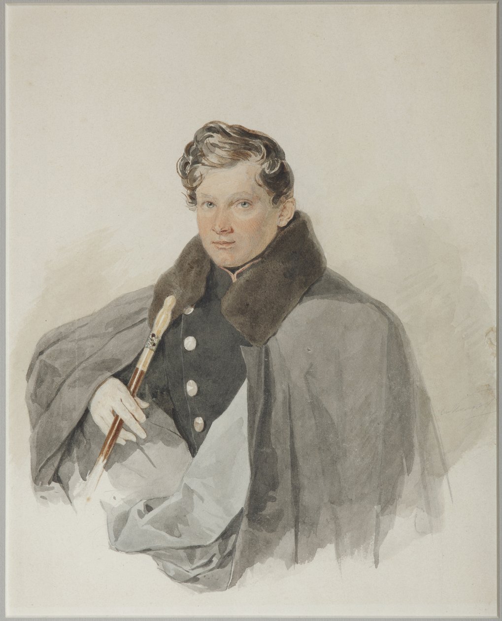 Szergej Vasziljevics Trubetszkoj gróf portréja 1815-1859, 1835 alkotó: Pyotr Fyodorovich Sokolov