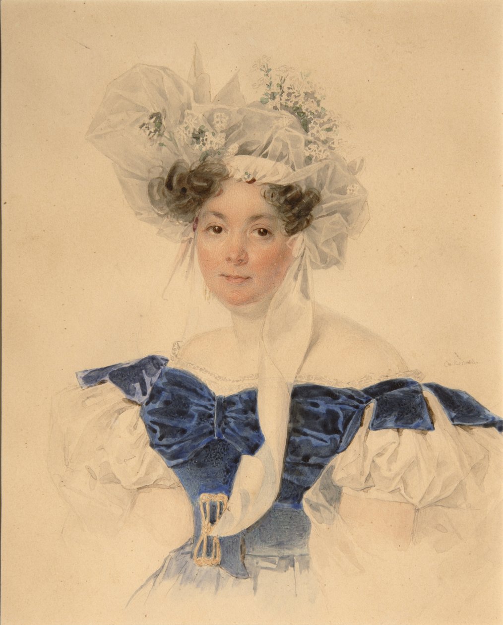 Varvara Szergejevna Golicina grófnő portréja 1794-1875, szül.: Rumyantseva-Kagulska, 1830-as évek közepe alkotó: Pyotr Fyodorovich Sokolov