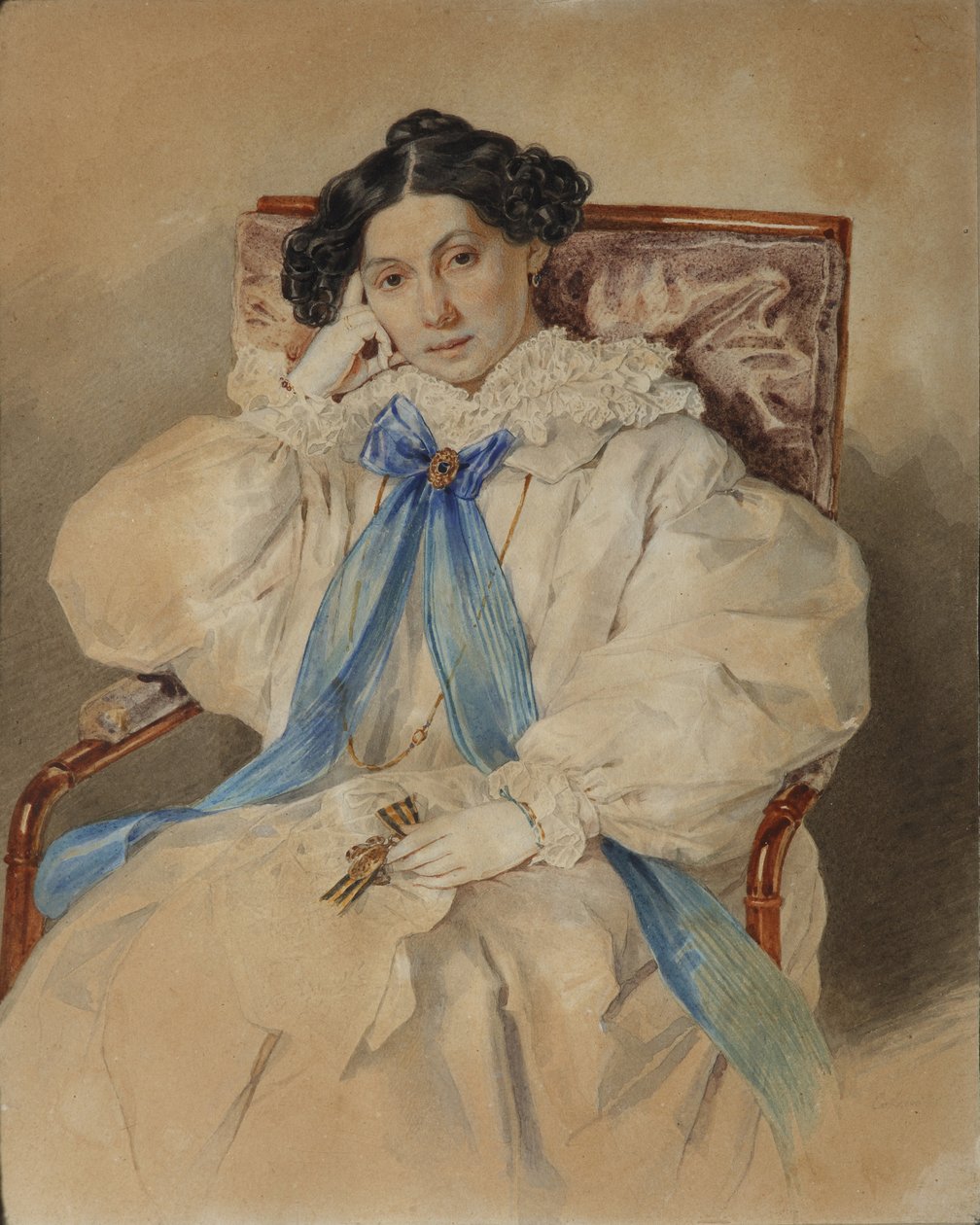 Elizabeth Mikhailovna Khitrovo portréja 1783-1839, 1838 alkotó: Pyotr Fyodorovich Sokolov