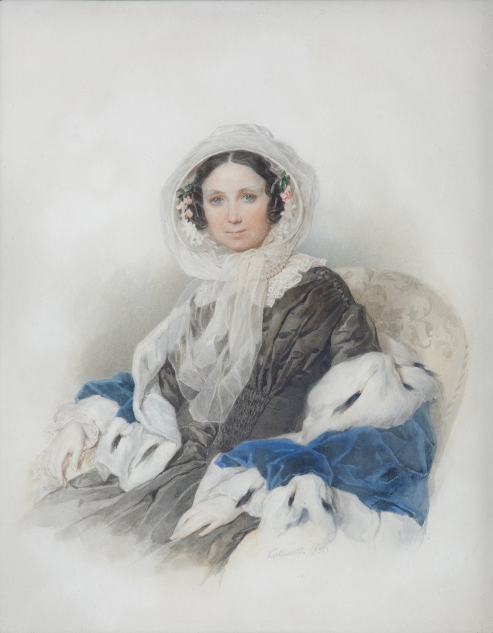 Jelena Fjodorovna Rjumina portréja 1800-1874, 1846 alkotó: Pyotr Fyodorovich Sokolov