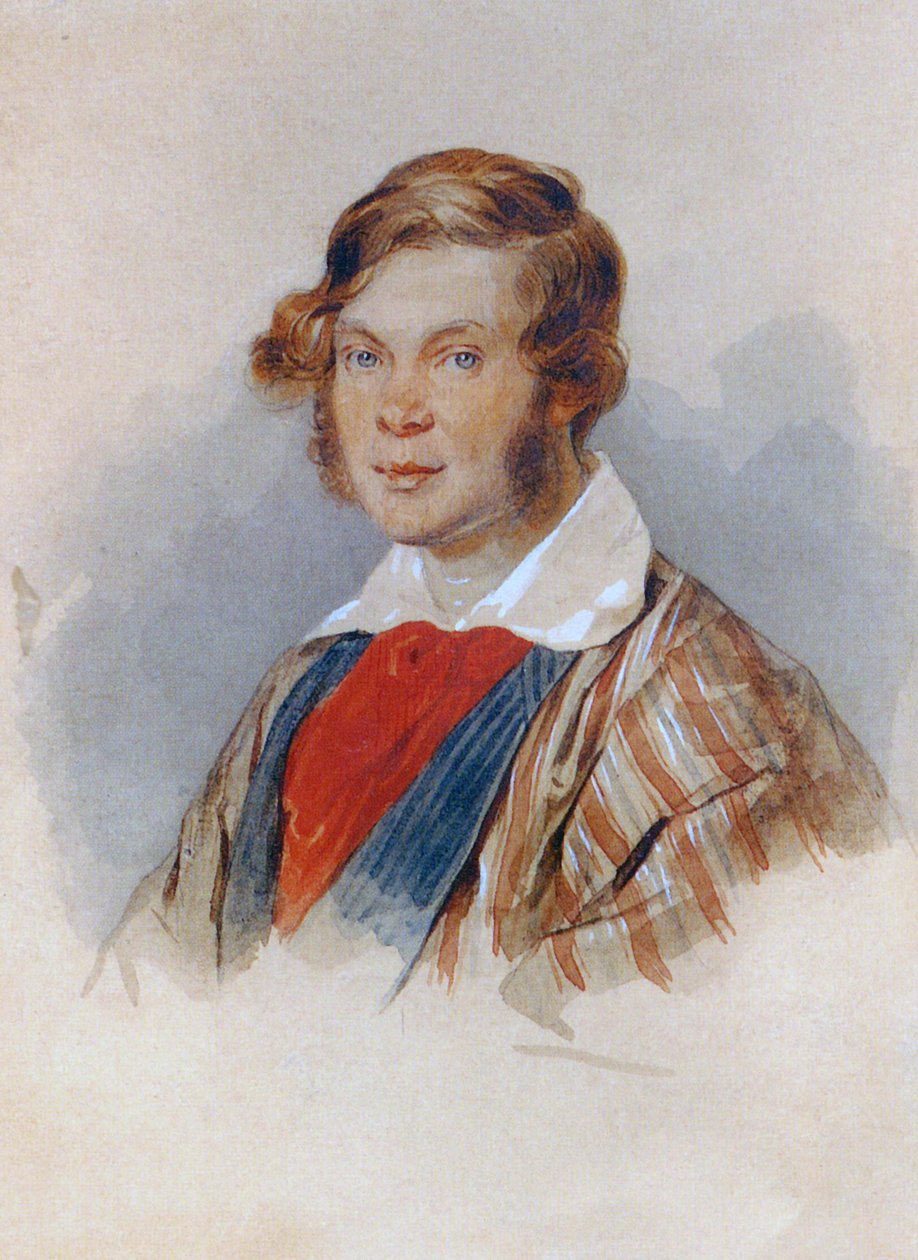 Pjotr A. Vjazemszkij költő herceg portréja 1792-1878, 1830-as évek alkotó: Pyotr Fyodorovich Sokolov