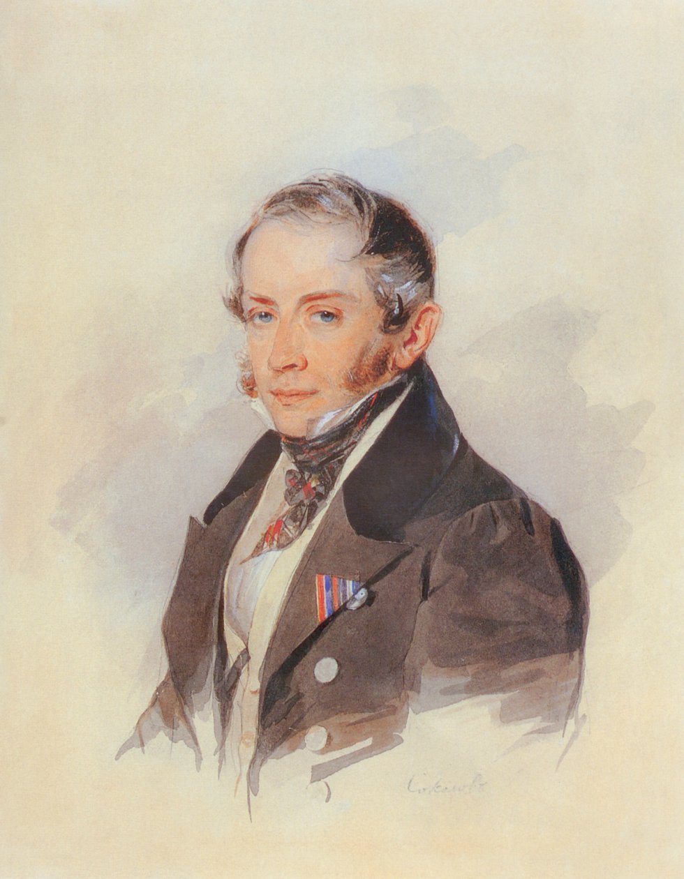 A zeneszerző portréja, gróf Matvey Vielgorsky 1794-1866, 1830-as évek alkotó: Pyotr Fyodorovich Sokolov