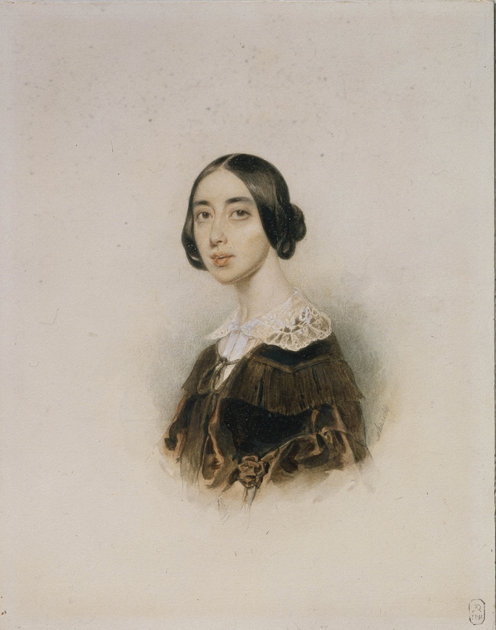 Michelle Pauline Viardot-García énekes és zeneszerző portréja 1821-1910, 1843-1845 alkotó: Pyotr Fyodorovich Sokolov