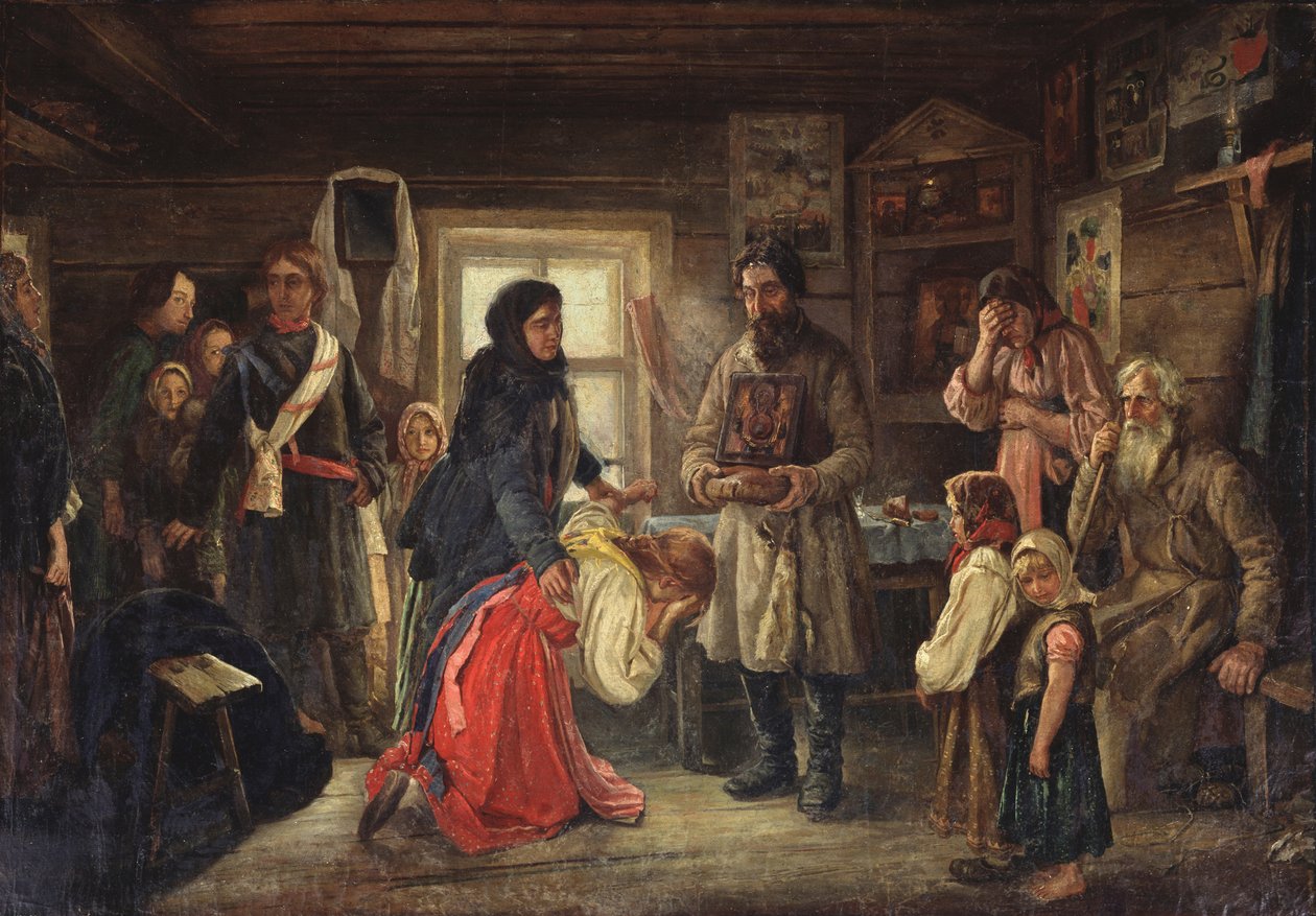 A házasságkötés előtt, 1900 alkotó: Pyotr Ivanovich Tselebrovski
