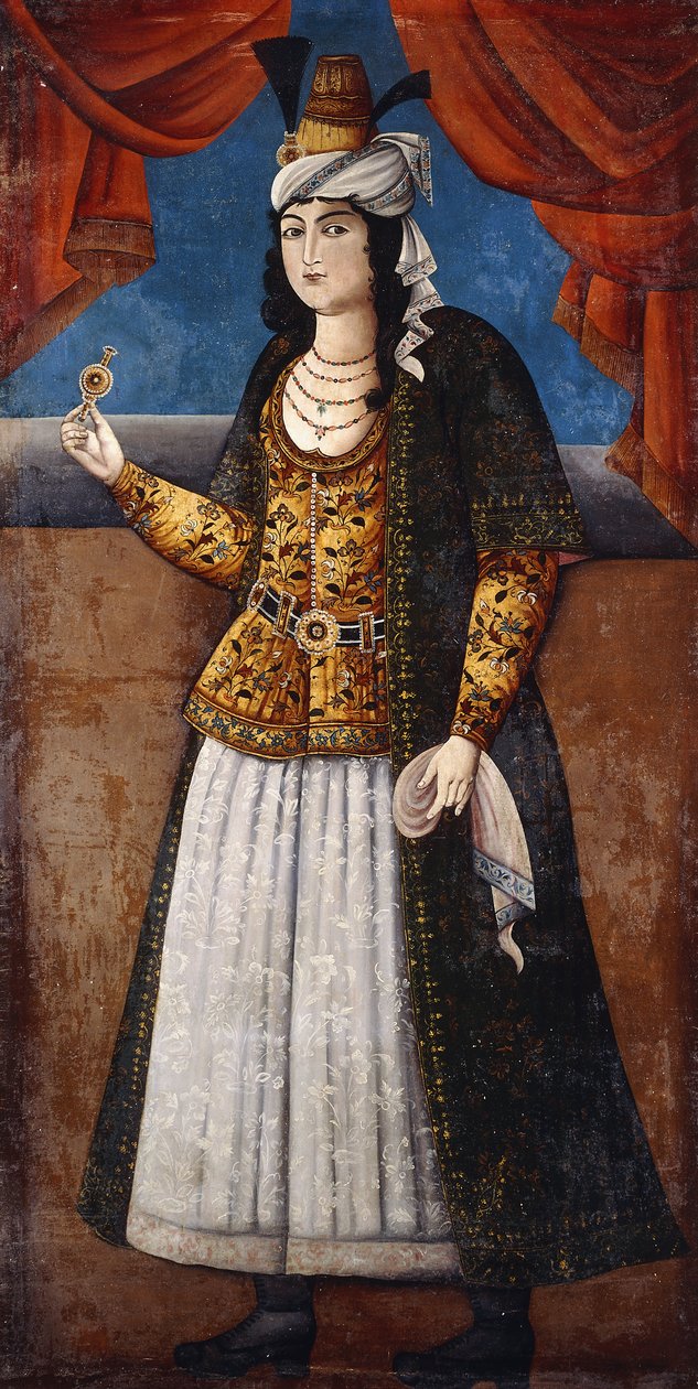 Hölgy portréja, c. 1850 alkotó: Qajar School