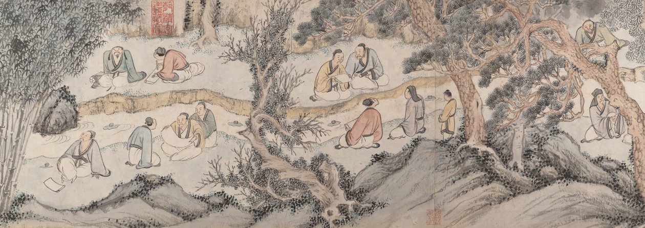 Gyülekező az Orchidea Pavilonnál, adat 1560-ig. alkotó: Qian Gu