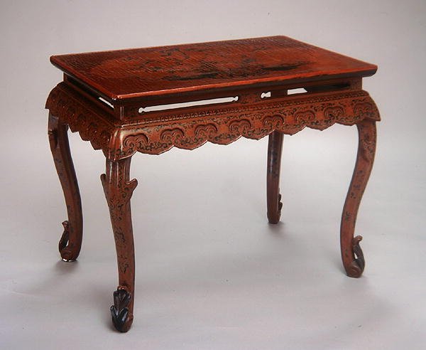 Asztal, Kangxi korszak (1662-1722) (lakkozott fa és kenderszövet) (lásd még: 272132) alkotó: Qing Dynasty Chinese School