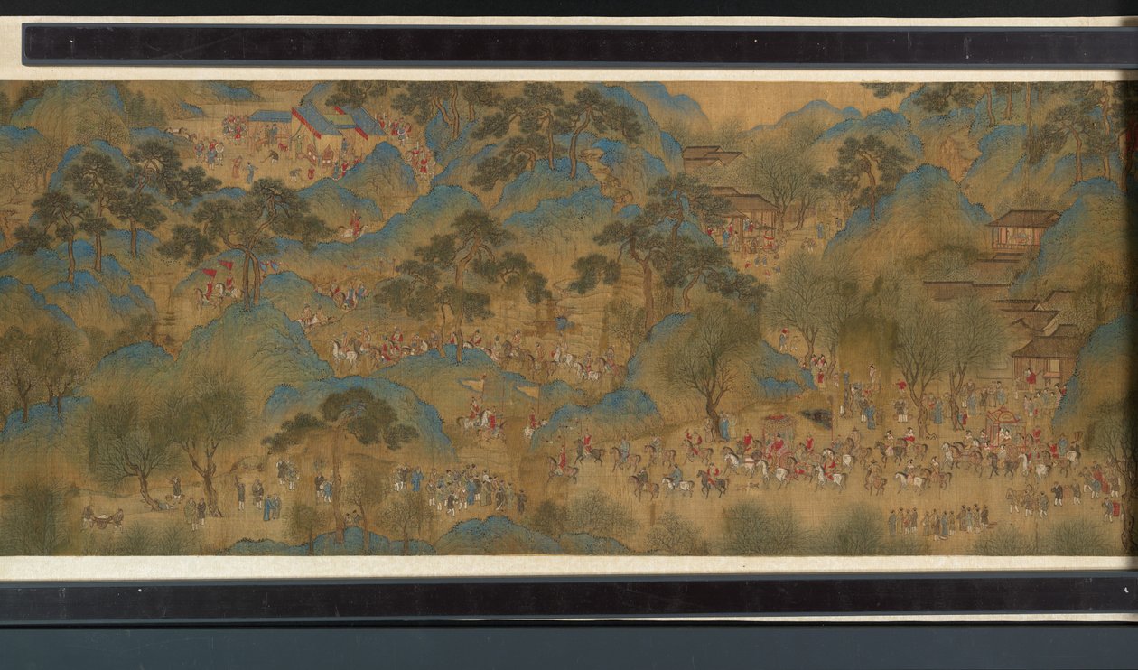 Tavaszi Fesztivál a folyón alkotó: Qing Dynasty Chinese School