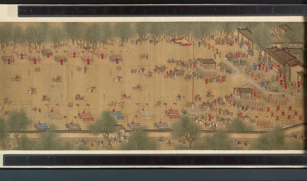 Tavaszi Fesztivál a folyón alkotó: Qing Dynasty Chinese School