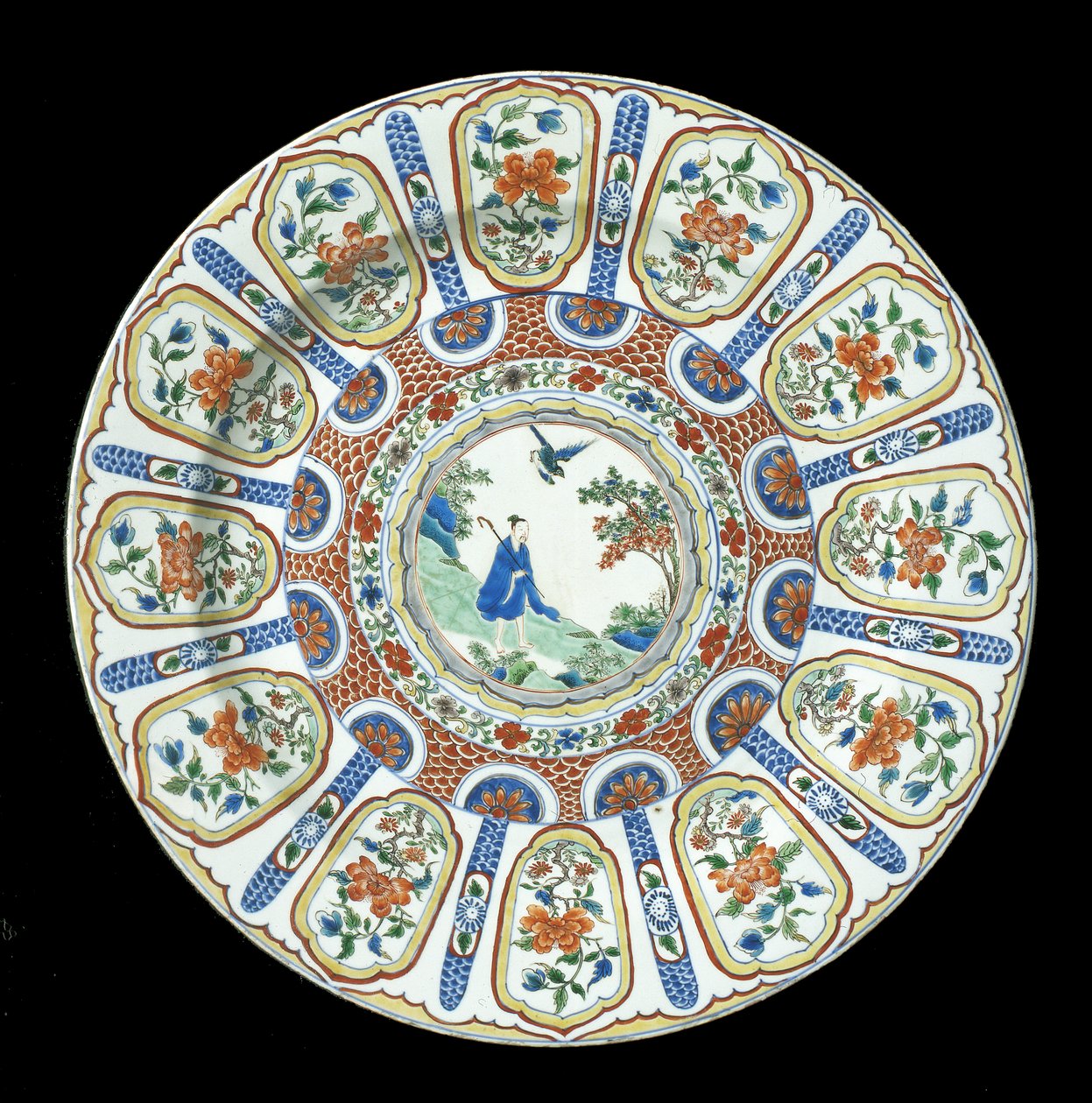 Egy nagy verte Imari edény, Kangxi-korszak, 1662-1722 (porcelán) alkotó: Qing Dynasty Chinese School