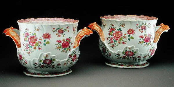 Egy pár famille rózsaborhűtő, 1775 körül (porcelán) alkotó: Qing Dynasty Chinese School