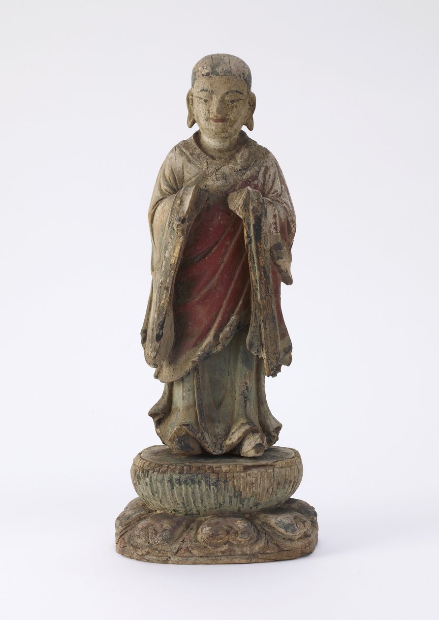 A-nan szerzetes figurája (Ananda) alkotó: Qing Dynasty Chinese School