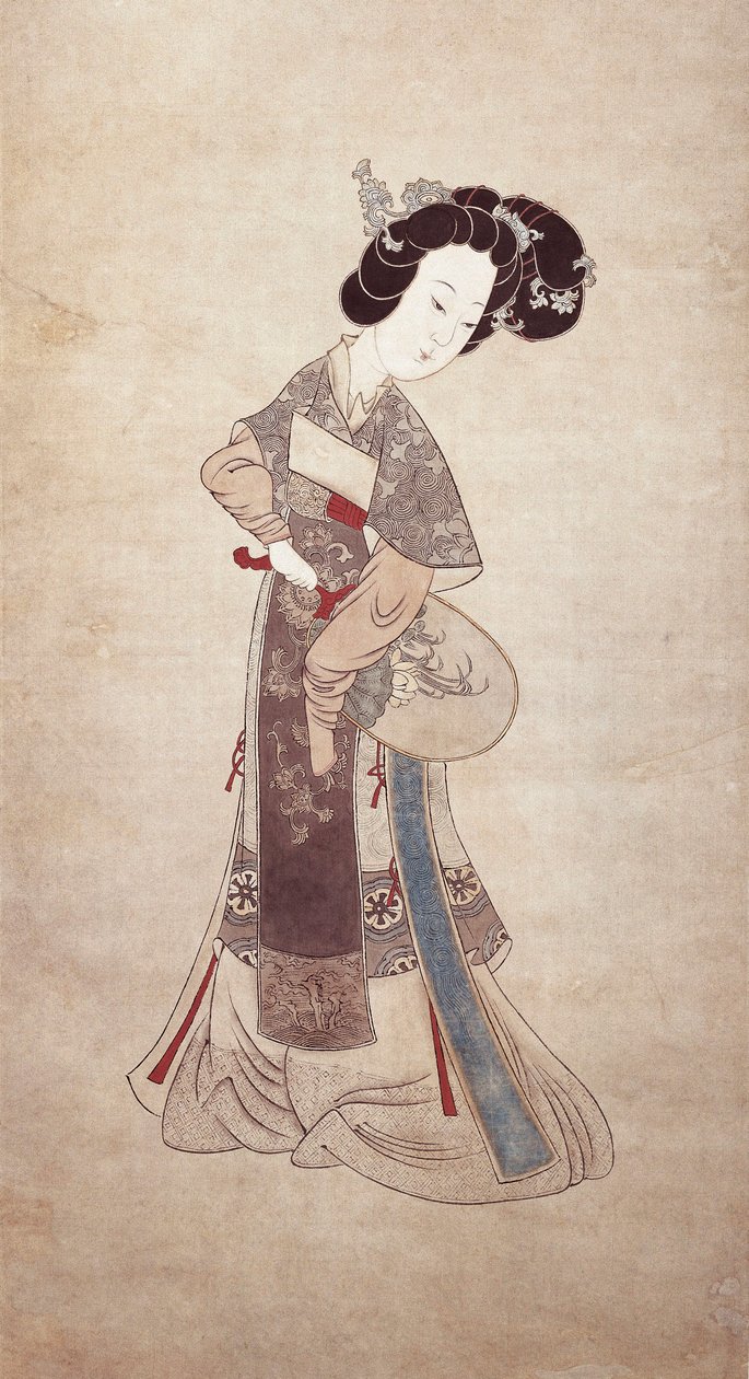 Kína hölgye, Ren Shyong (selyemre festve) alkotó: Qing Dynasty Chinese School