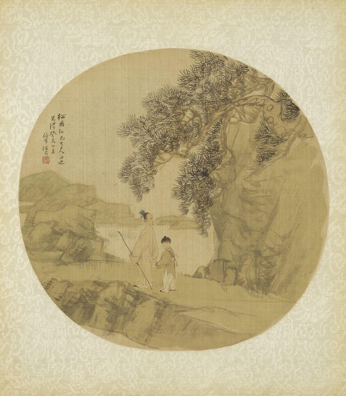 Táj alakokkal, 1883 alkotó: Qing Dynasty Chinese School