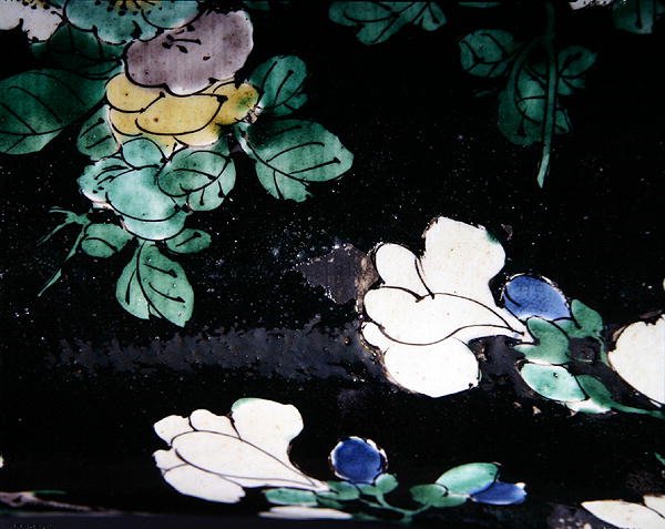 Nagy Famille Noire Yen Yen váza, Kangxi időszak (1662-1722) (porcelán) (272191 részlet) alkotó: Qing Dynasty Chinese School