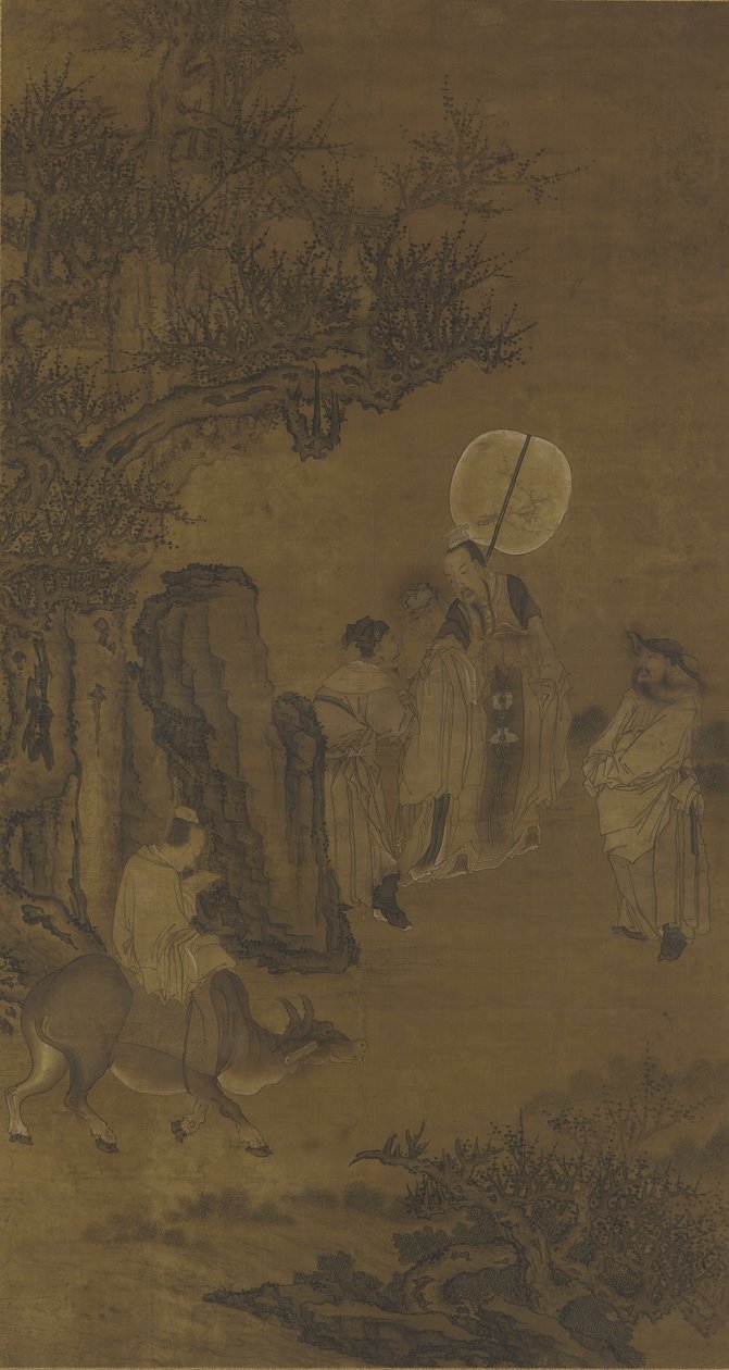 Yang Su miniszterelnök és a szorgalmas fiatalok, 17-18. század (tinta és szín a selyemtáblán) alkotó: Qing Dynasty Chinese School