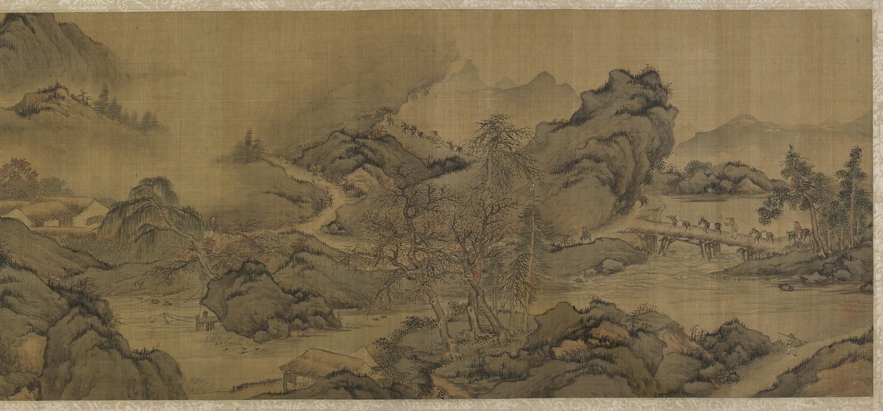 Utazás hegyekben és patakokban alkotó: Qing Dynasty Chinese School