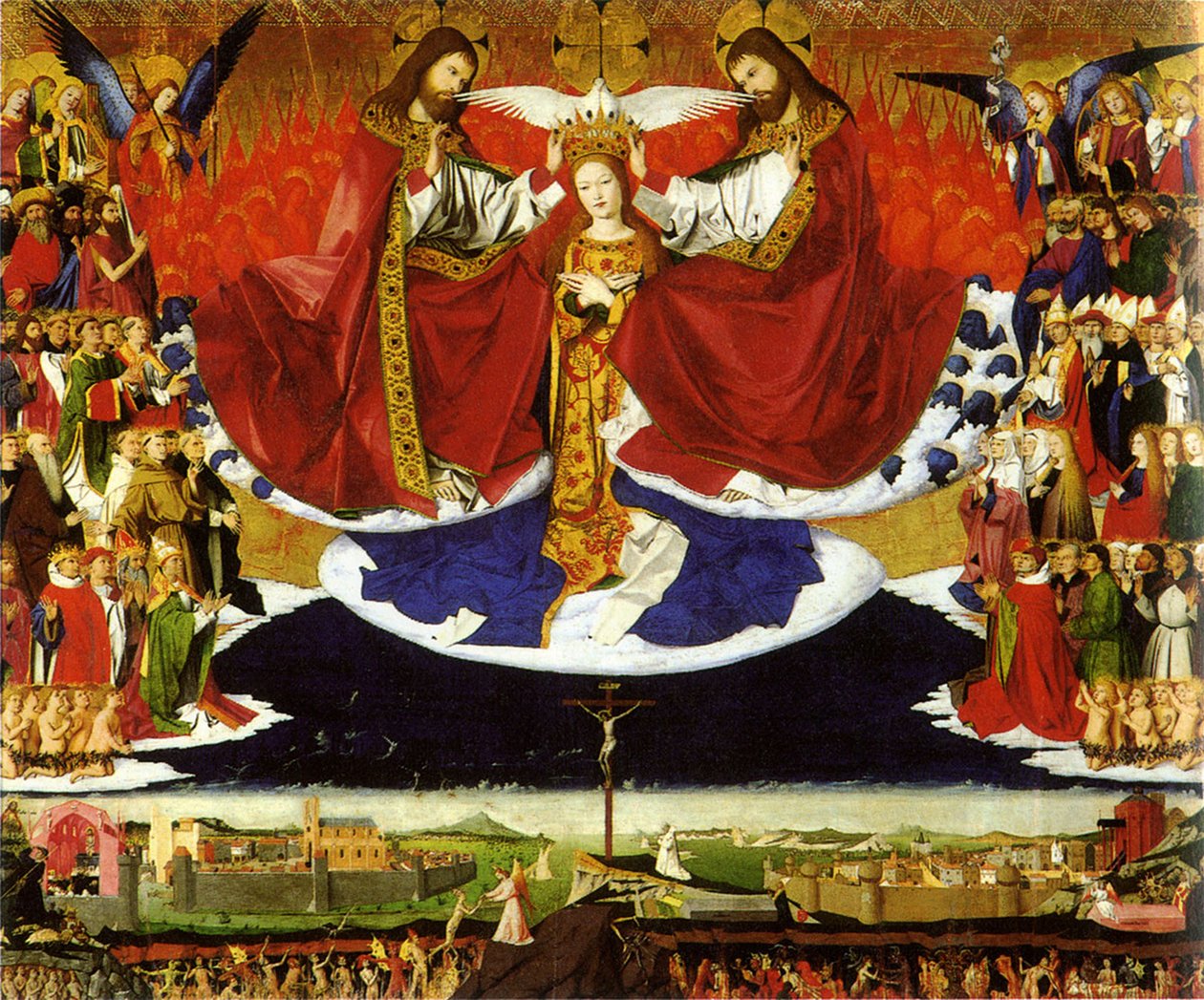 Szűzanya koronázása, 1454 alkotó: Quarton