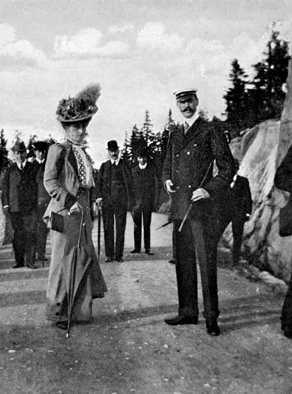 VII. Haakon norvég király 1872-1957 feleségével, Maud királynővel 869-1938, 1908. alkotó: Queen Alexandra