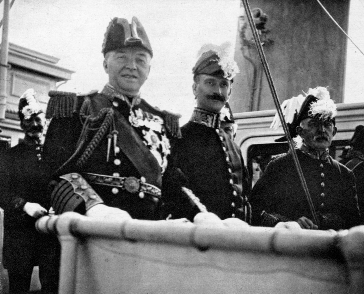 Az Admiralitás urai az 1907-es haditengerészeti szemlén 1908. alkotó: Queen Alexandra