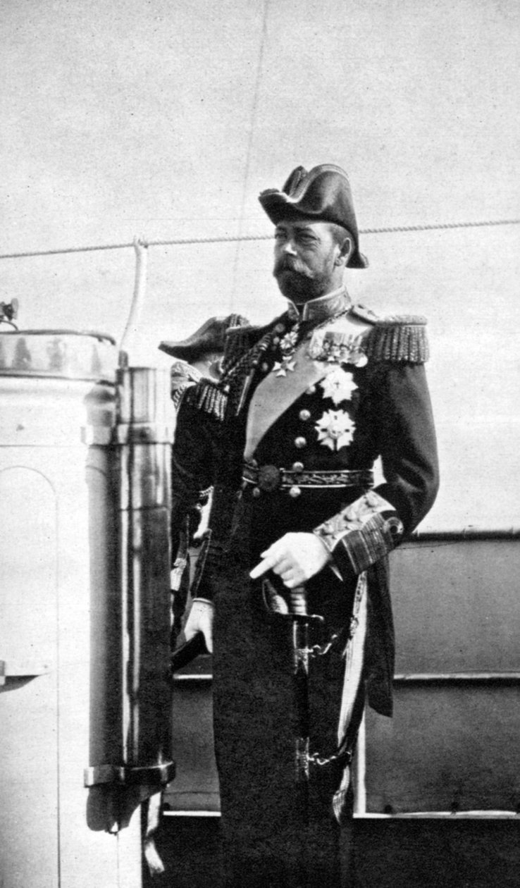 A walesi herceg 1865-1936, a leendő V. György király, 1908. alkotó: Queen Alexandra