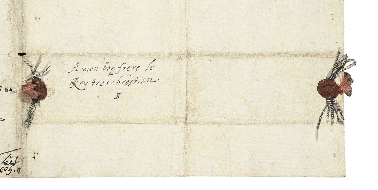 Az angol I. Erzsébet levelének címlapja IV. Henriknek, 1596 körül alkotó: Queen Elizabeth I of England and