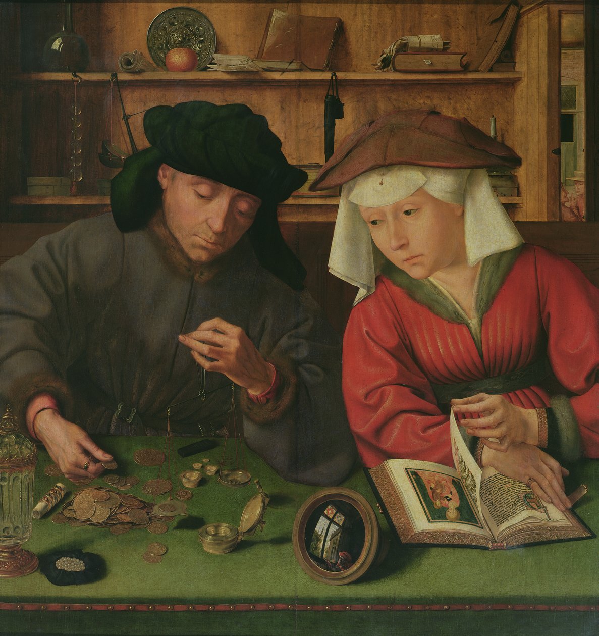 A pénzkölcsönző és felesége, 1514 alkotó: Quentin Massys or Metsys