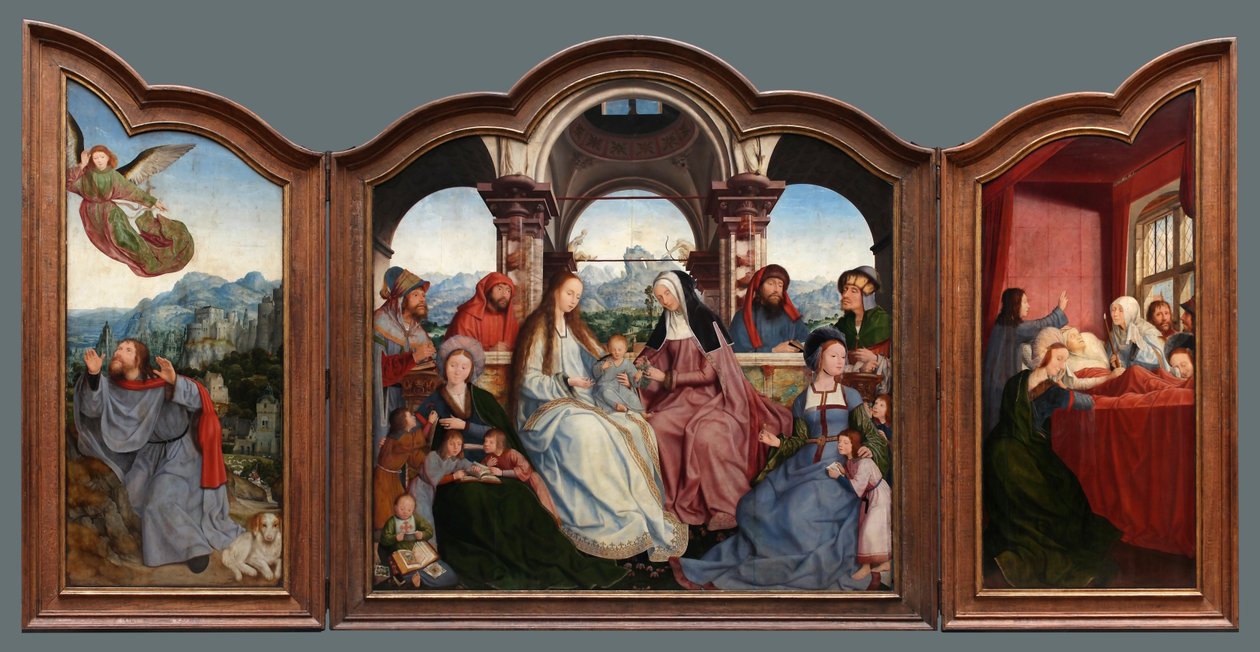 A Szent Anna Testvériség triptichonja Louvainban alkotó: Quentin Matsys