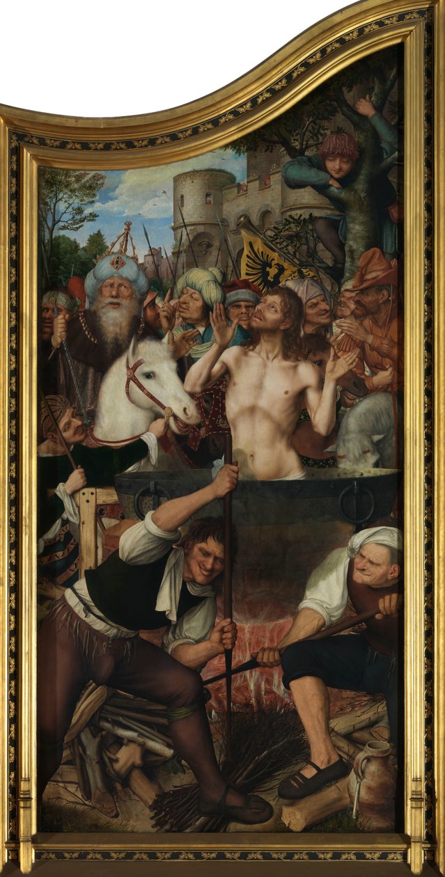 Az asztalosok céhe oltárképe (olaj, tábla) alkotó: Quentin Massys or Matsys