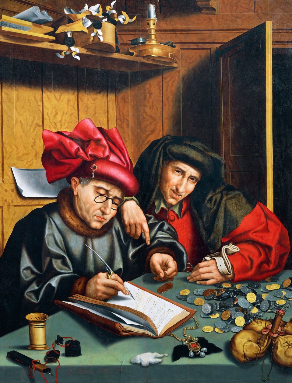 Pénzkölcsönzők, 1515 körül, Quinten Metsys (1466-1530), Hollandia alkotó: Quentin Massys or Matsys