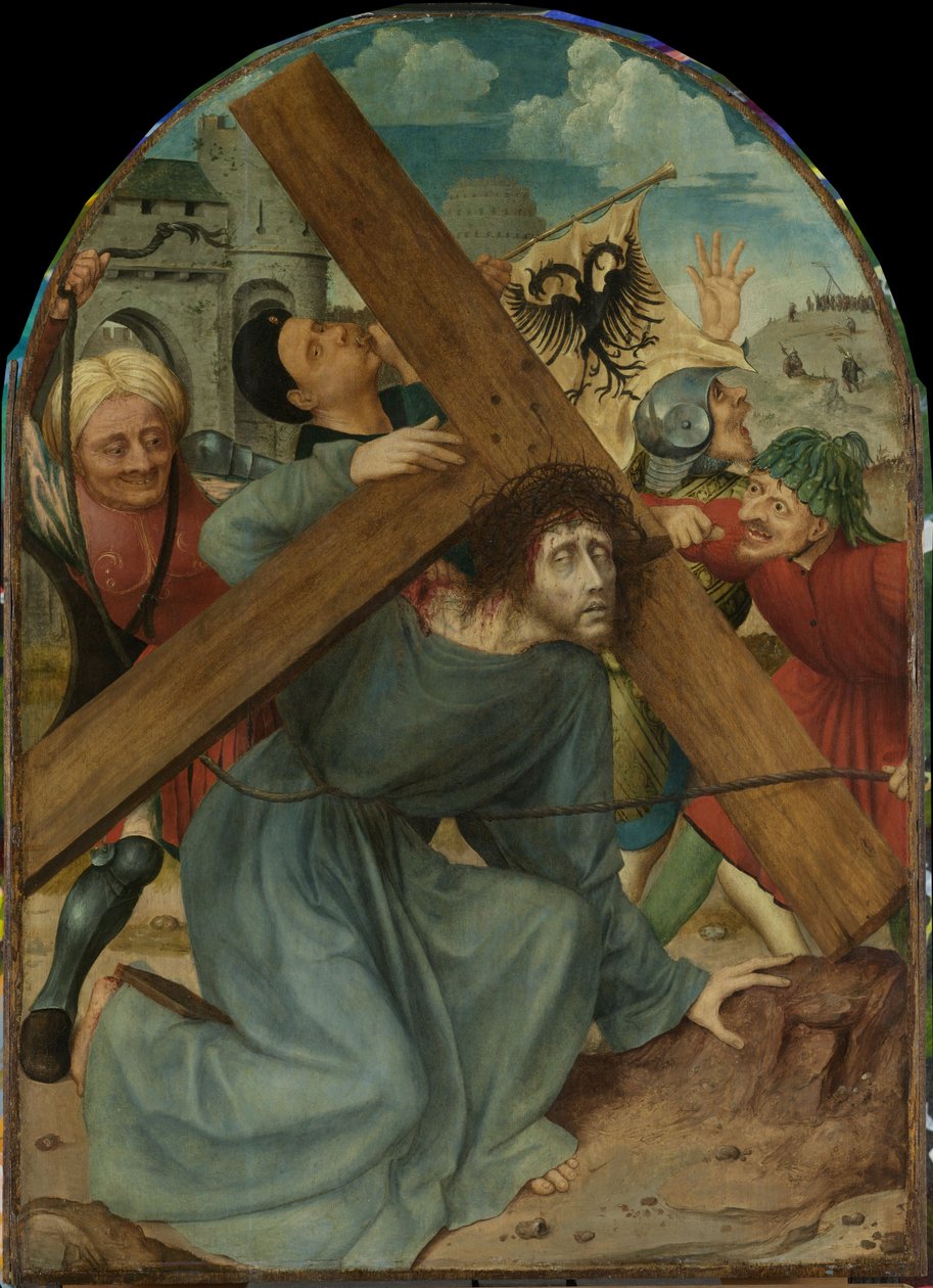 A keresztet hordozó Krisztus, 1510-1515 körül alkotó: Quentin Massys or Metsys
