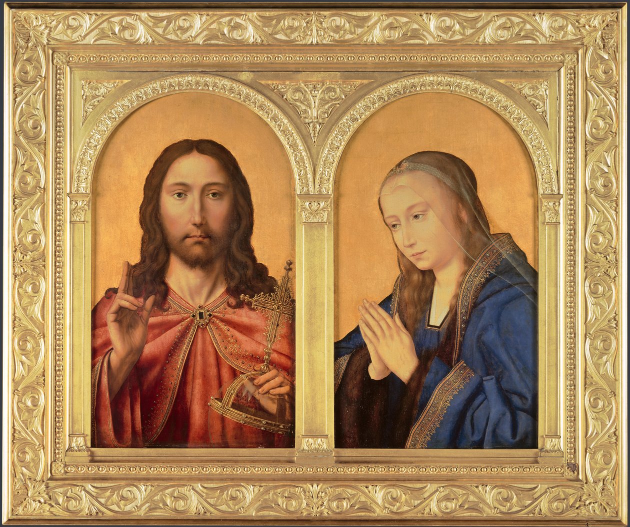 Diptichon: Krisztus és a Szűz, 1500 és 1550 között alkotó: Quentin Massys or Metsys