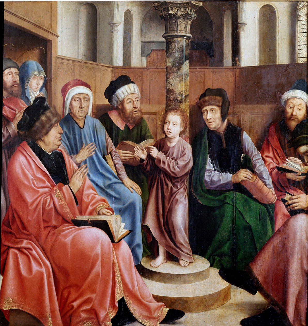 Jézus az orvosok között Quentin Metsys (1466-1530) festménye (ec.flam.) Lisszabon, Museo di Arte Antica alkotó: Quentin Massys or Metsys