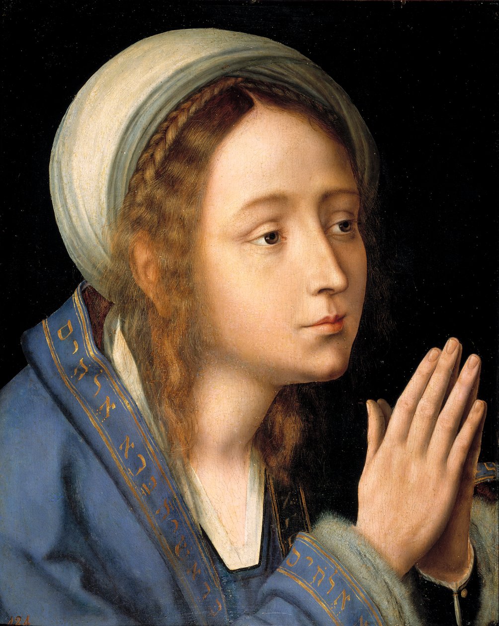 "La vierge marie" (Szűz Mária) Quentin Metsys (Massys) festménye (1466-1530) 1529 Méret: 44x35 cm Museo del Prado, Madrid alkotó: Quentin Massys or Metsys