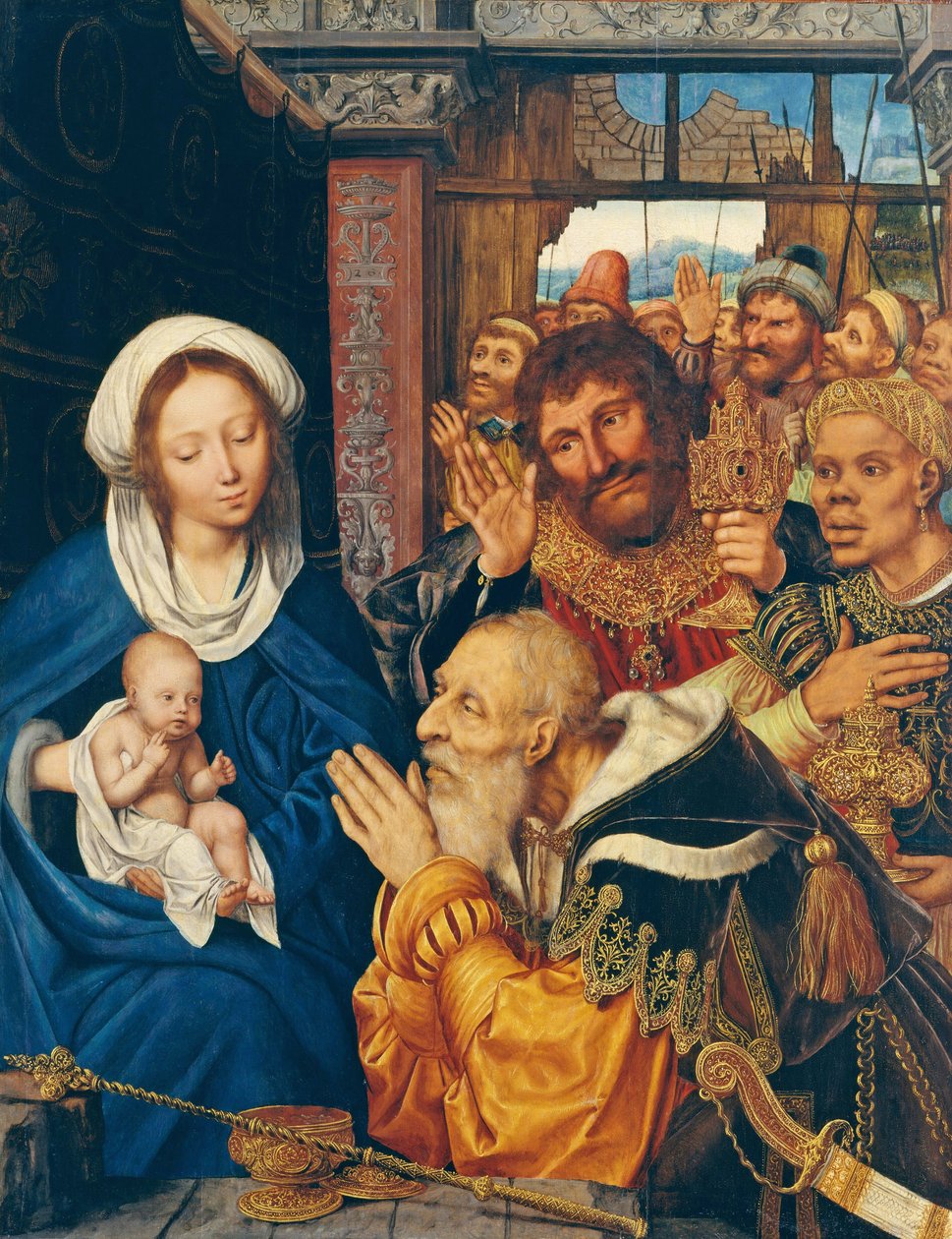 A mágusok imádása, 1526 alkotó: Quentin Massys or Metsys