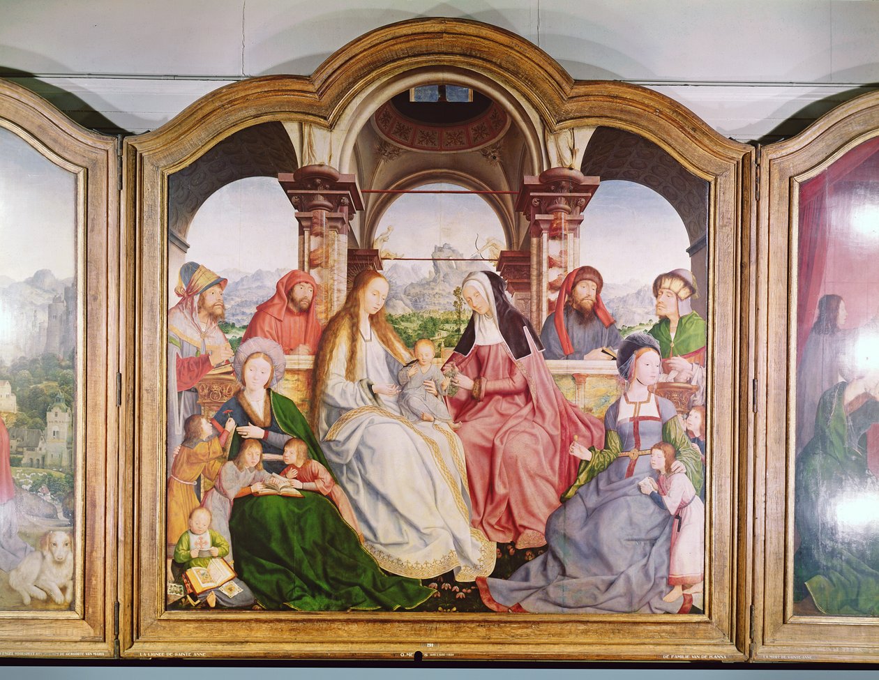 A Szent rokonság, vagy a Szent Anna oltárképe, a központi tábla részlete, 1509 alkotó: Quentin Massys or Metsys