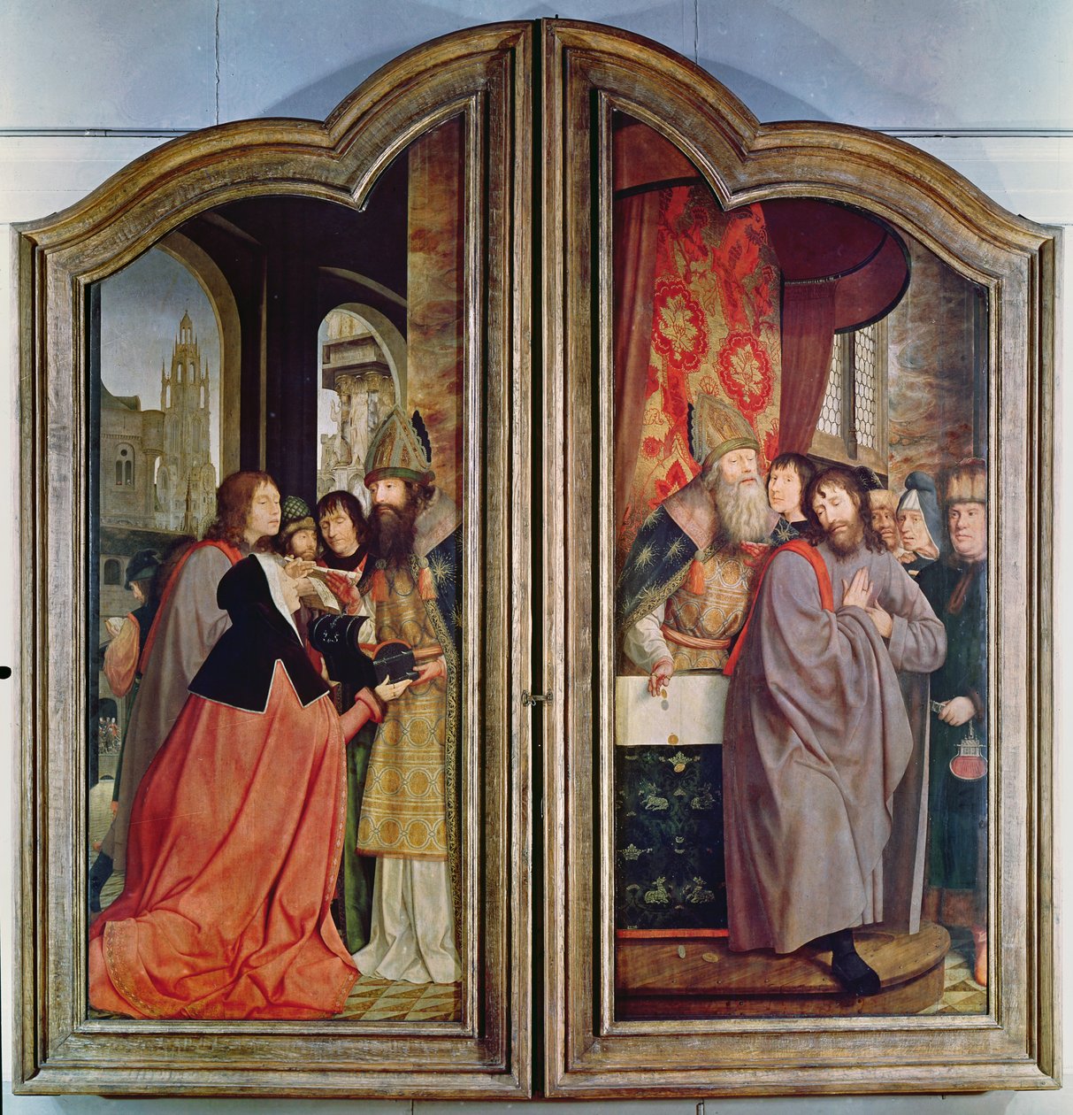 A Szent rokonság, avagy Szent Anna oltárképe, a központi táblák hátoldalának részlete, 1509 alkotó: Quentin Massys or Metsys