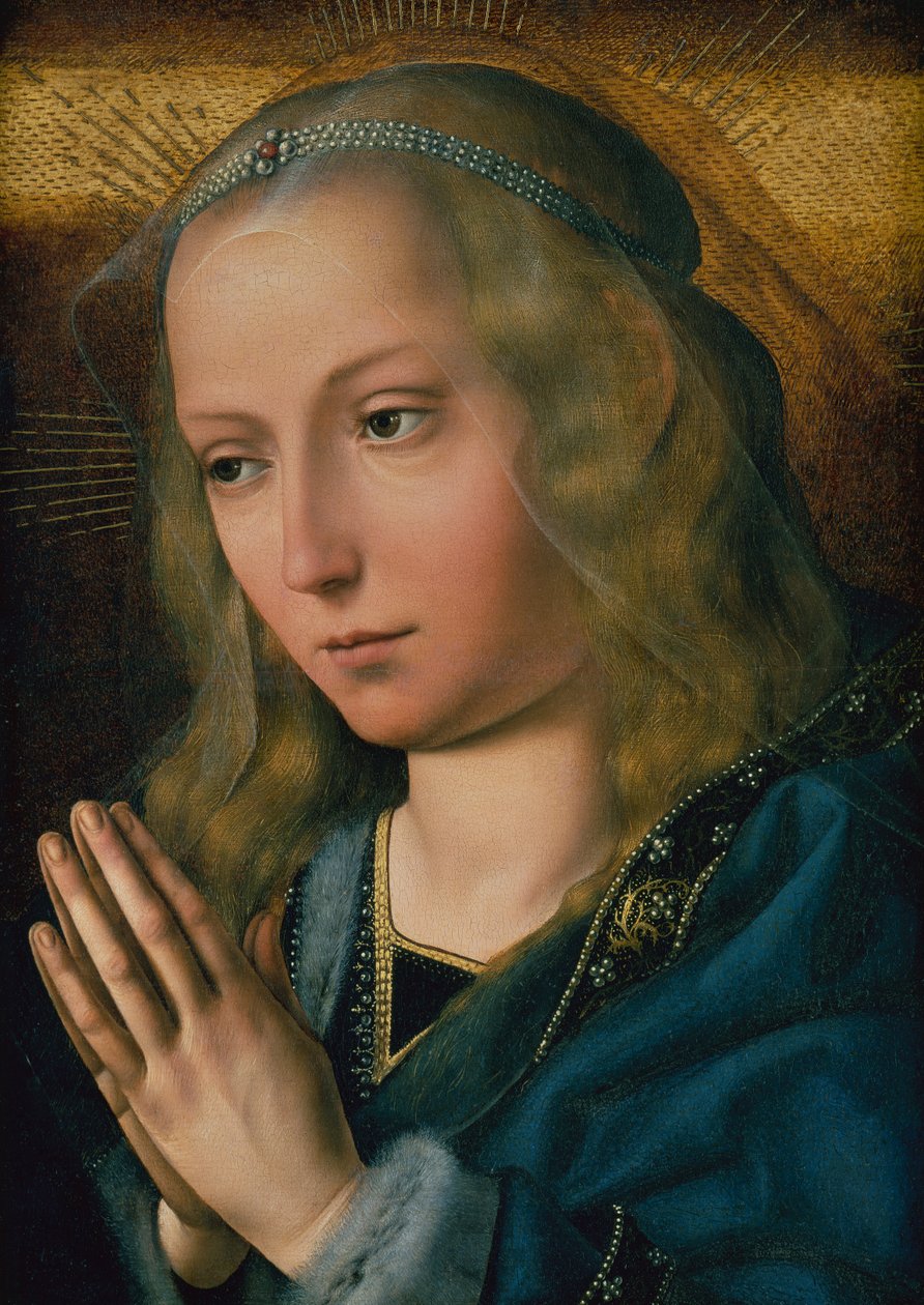 A Szűz imádatban, 1491-1505 körül (olaj, tábla) alkotó: Quentin Massys or Metsys