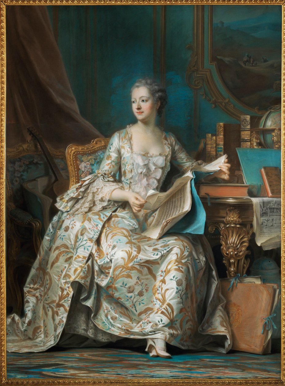 Pompadour, Marquise de (Jeanne Antoinette Poisson) (festmény) alkotó: Quentin de la Latour