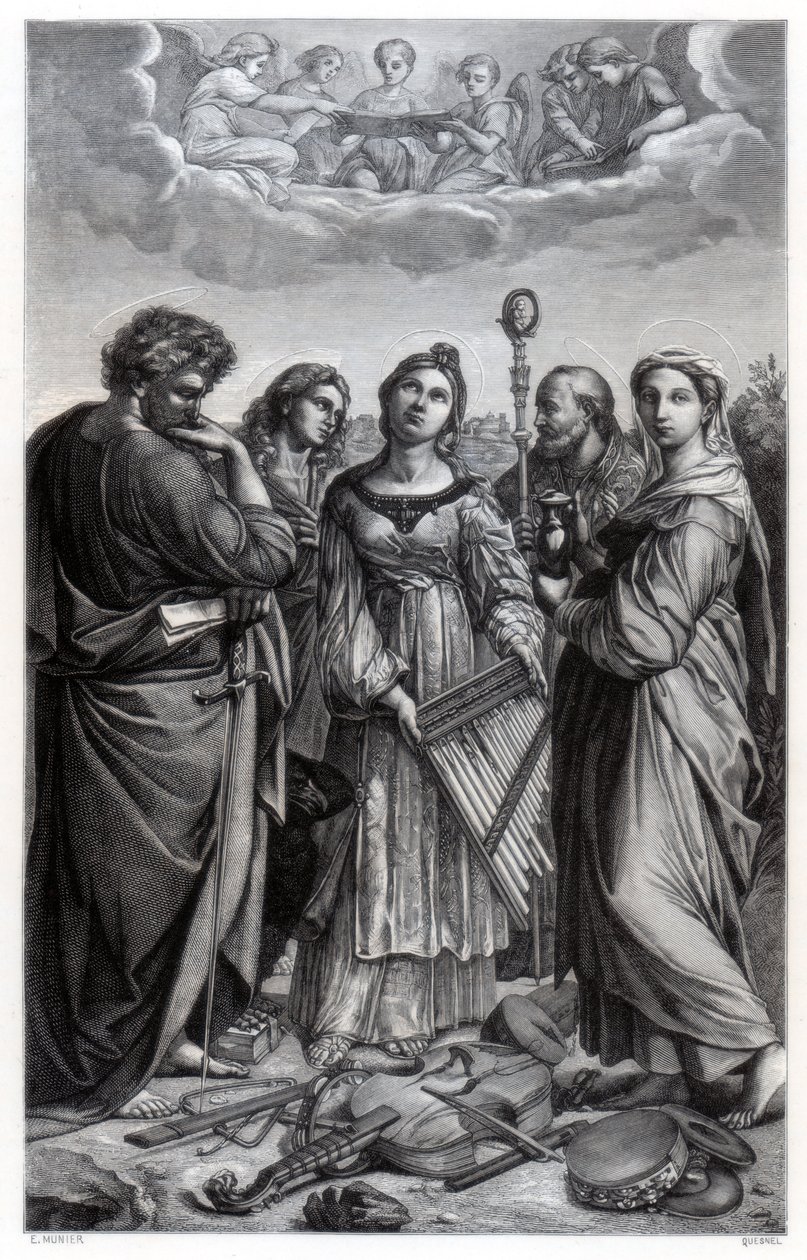 "Szent Cecília", 1514 1870 alkotó: Quesnel