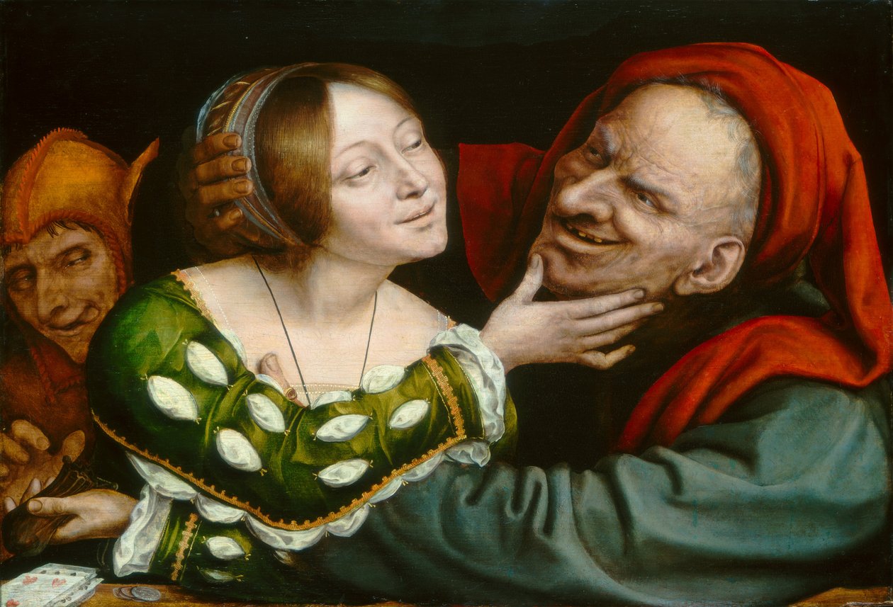 Rosszul illő szerelmesek, c. 15201525. alkotó: Quinten Metsys