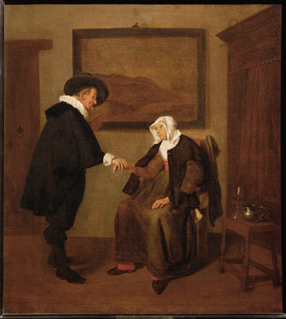 La Konzultáció - Az orvosi vizsgálat ... alkotó: Quiringh Gerritsz. van Brekelenkam