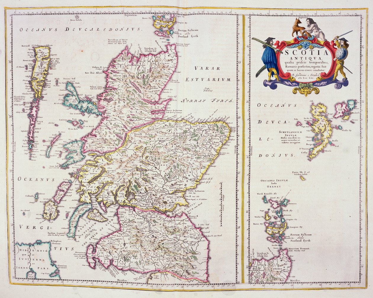 Skócia térképe, 1700 körül alkotó: R. Gordon