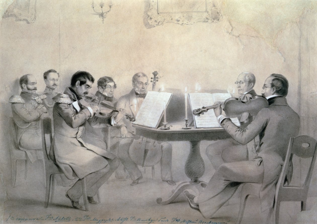A zeneszerző kvartettje, gróf A. F. Lvov, 1840 alkotó: R. Rorbach