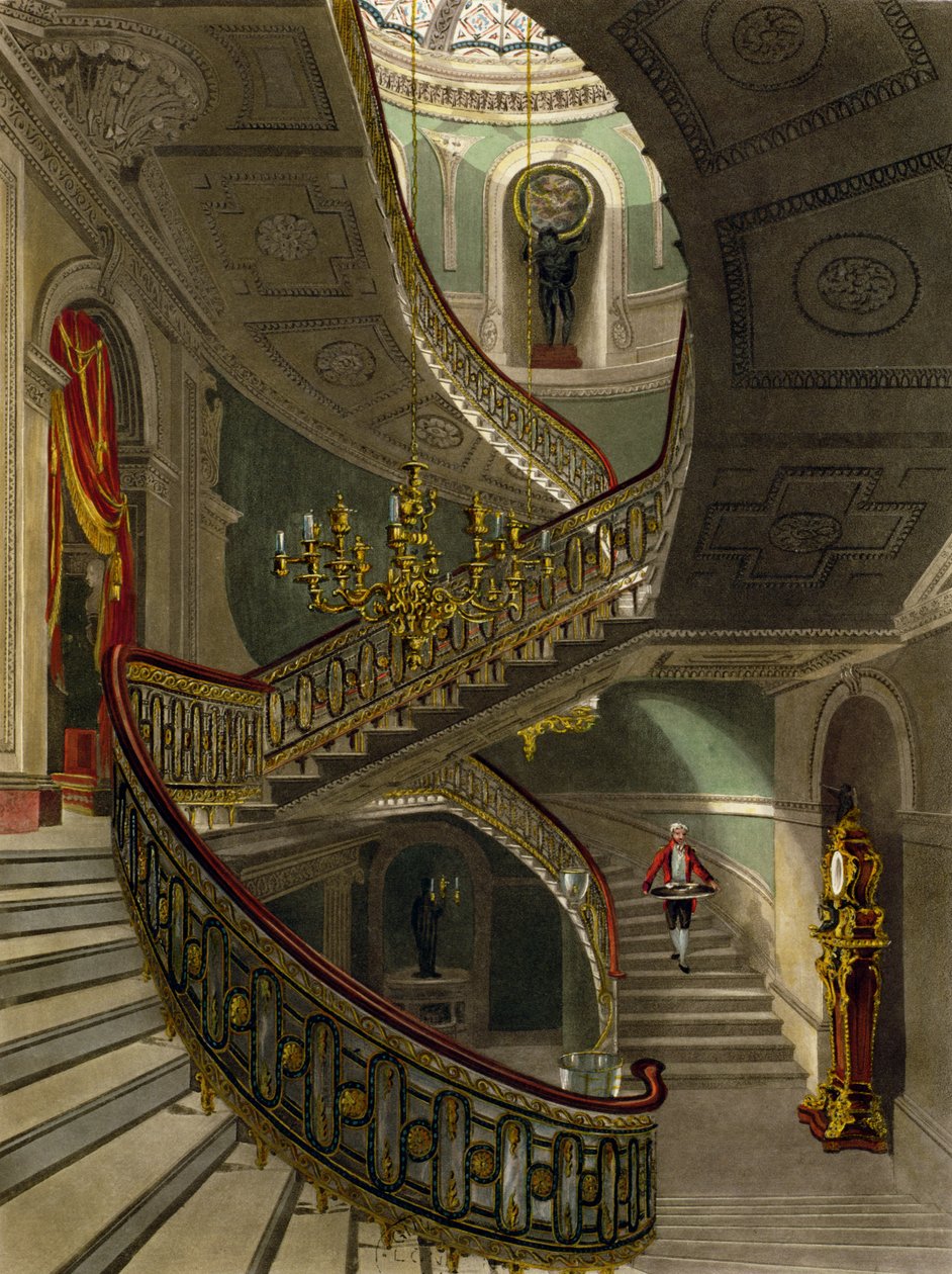 A Grand Staircase, Carlton House alkotó: R.G. Reeve