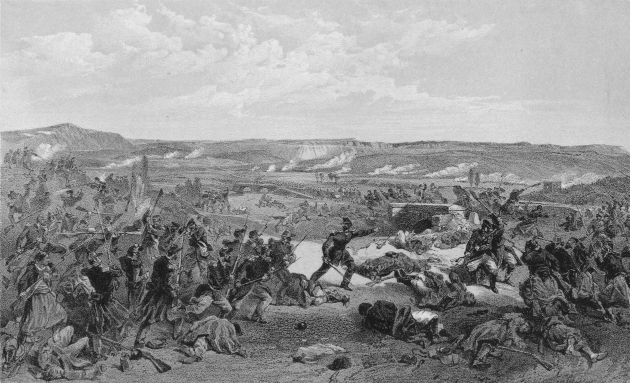 „Csernajai csata, 1855. augusztus 16.”. alkotó: RM Bryson