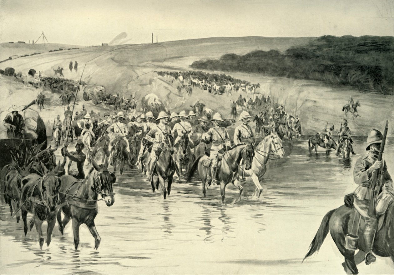 "Lord Roberts és serege átkel a falon", 1901. alkotó: RM Paxton